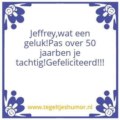Tegeltje: Happy birthday