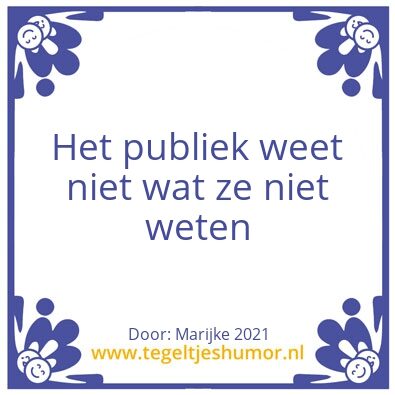 Tegeltje: Publieksgerichte journalistiek