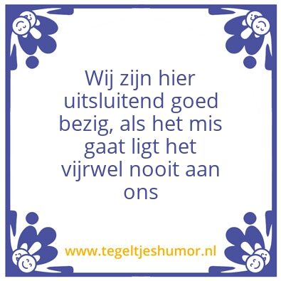 Tegeltje: werk