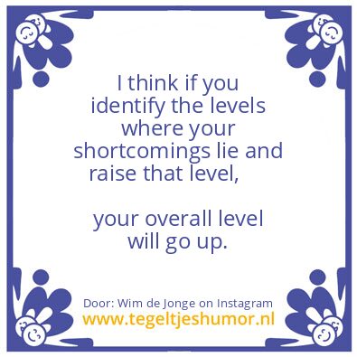 Tegeltje: three levels of thinking