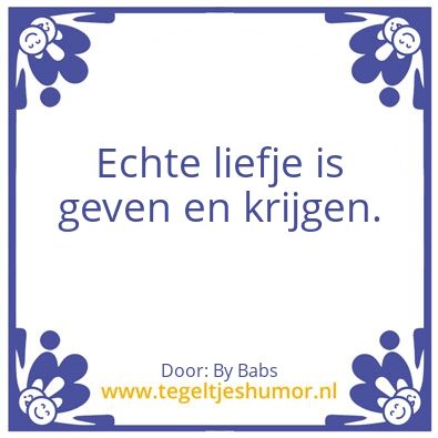 Tegeltje: Liefde