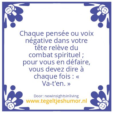 Tegeltje: spiritual warfare