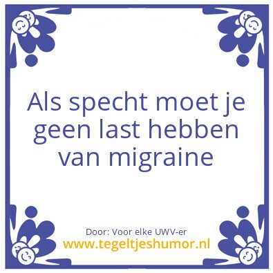 Tegeltje: Doe er je voordeel mee