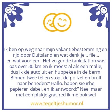 Tegeltje: Vakantie