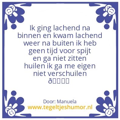 Tegeltje: …..