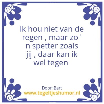 Tegeltje: Spetter