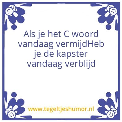 Tegeltje: Kapster