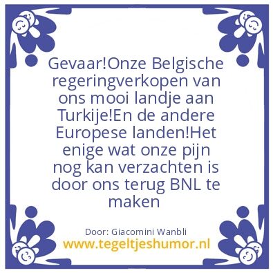 Tegeltje: wanneer is genoeg genoeg ?