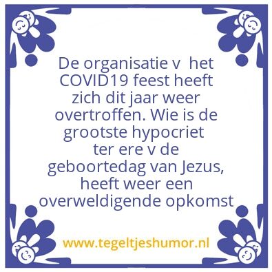 Tegeltje: Verplicht hypocriet doen