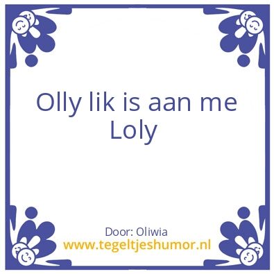 Tegeltje: Olly