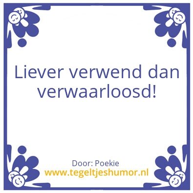 Tegeltje: Poekie