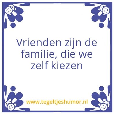 Tegeltje: vrienden