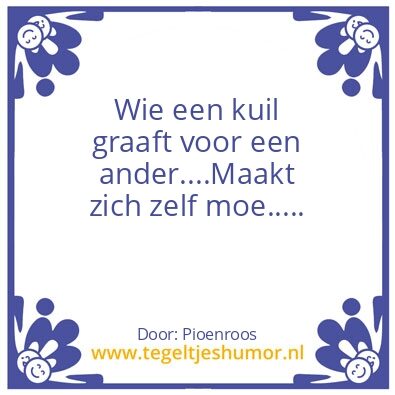 Tegeltje: Kuil