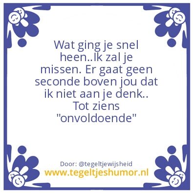 Tegeltje: Goodbye my lover