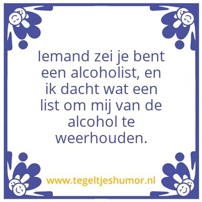 Tegeltje: Drank