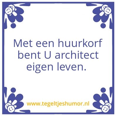 Tegeltje: Huurkorf