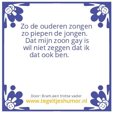 Tegeltje: gay