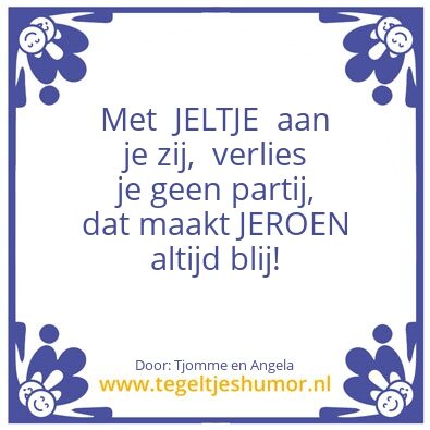 Tegeltje: Je&Je