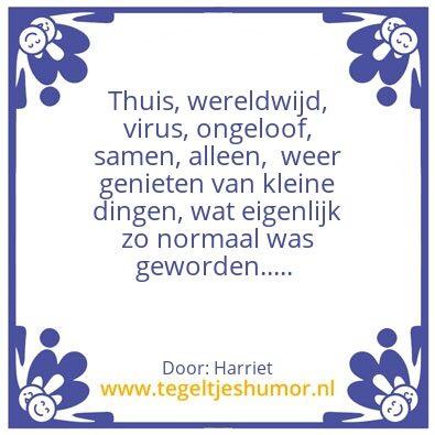Tegeltje: Corona