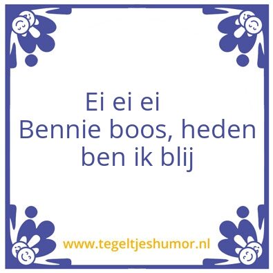Tegeltje: Blei