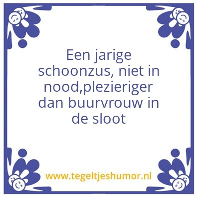 Tegeltje: Jarig