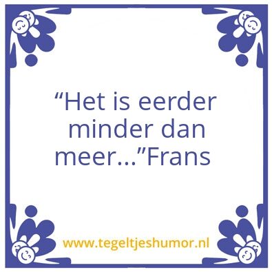 Tegeltje: Frans