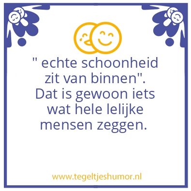 Tegeltje: Schoonheid