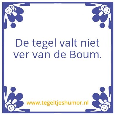 Tegeltje: H