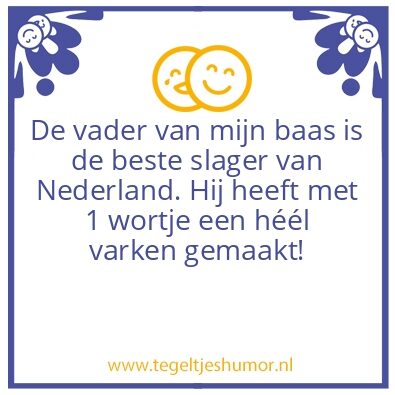 Tegeltje: Beste slager