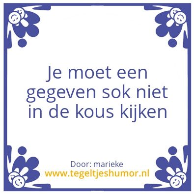 Tegeltje: sokken