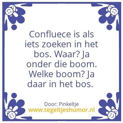 Tegeltje: Confluence