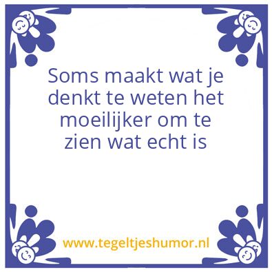 Tegeltje: De kunst van het begrijpen