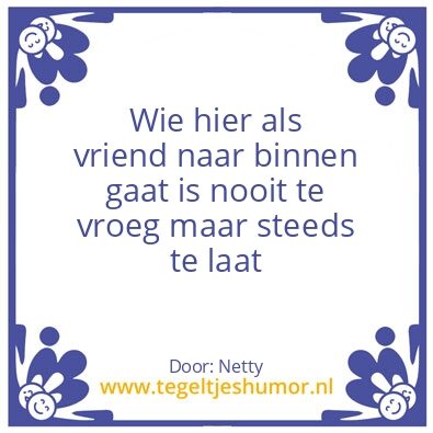 Tegeltje: spreuk