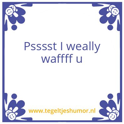 Tegeltje: Pat
