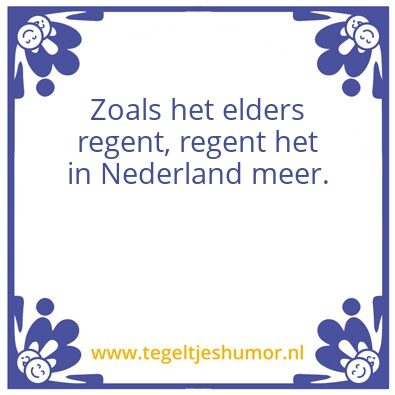 Tegeltje: Regen