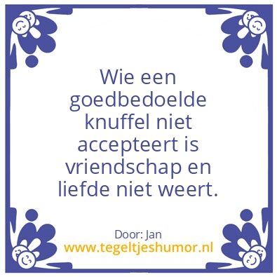 Tegeltje: Knuffel