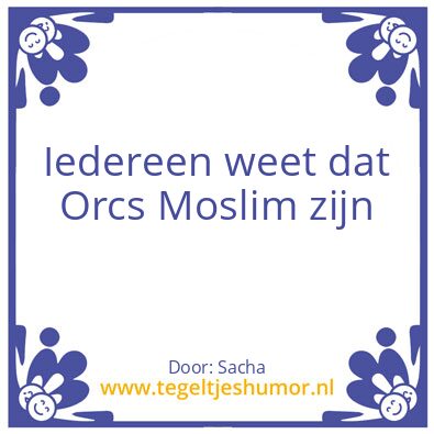 Tegeltje: Orcs