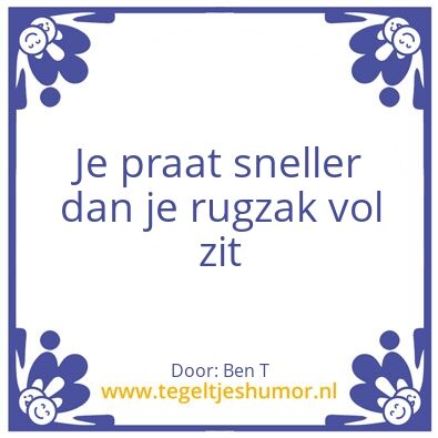 Tegeltje: Ervaring