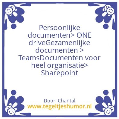 Tegeltje: de verschillen…. ken jij ze?