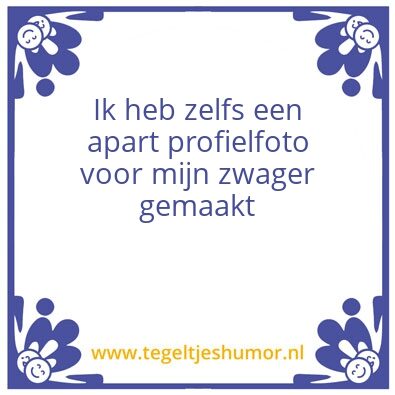 Tegeltje: Profielfoto