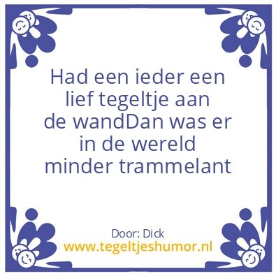 Tegeltje: Vrede