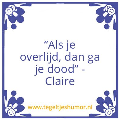 Tegeltje: Claire
