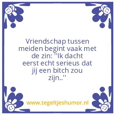 Tegeltje: Vriendschap