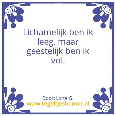 Tegeltje: Levensbeschouwing