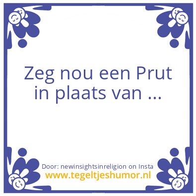 Tegeltje: Vloeken ?