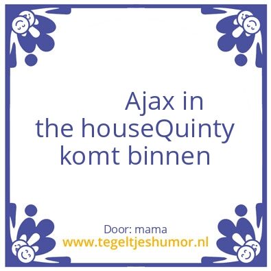 Tegeltje: Miss Ajax