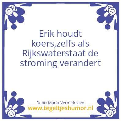 Tegeltje: Koers houden