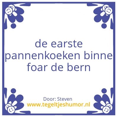 Tegeltje: Pannenkoeken
