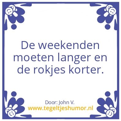 Tegeltje: Weekend