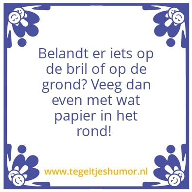 Tegeltje: wc proper